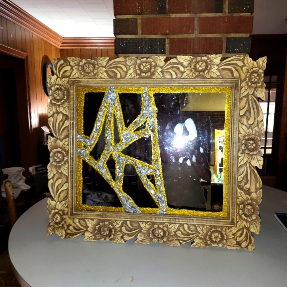 Handmade mirror! Depth wow Textures wow lines wow